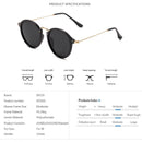 Óculos de Sol Redondos Vintage Espelhados