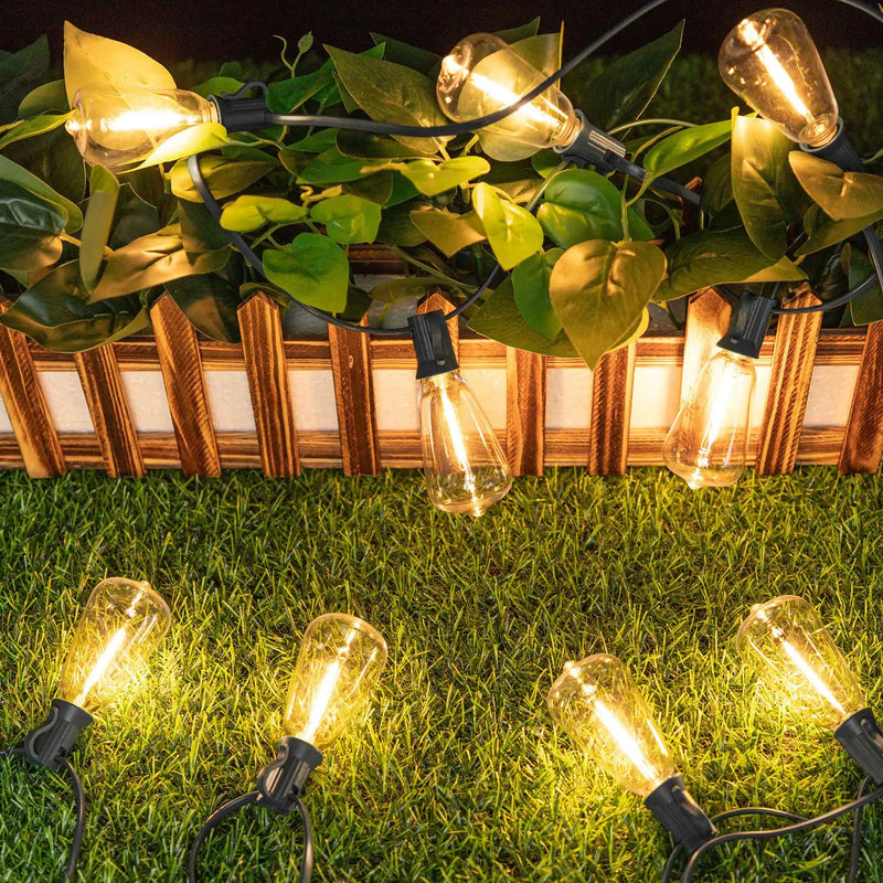 Cordão de Lâmpadas LED G40 – Solar + USB, Resistente à Água e Estiloso