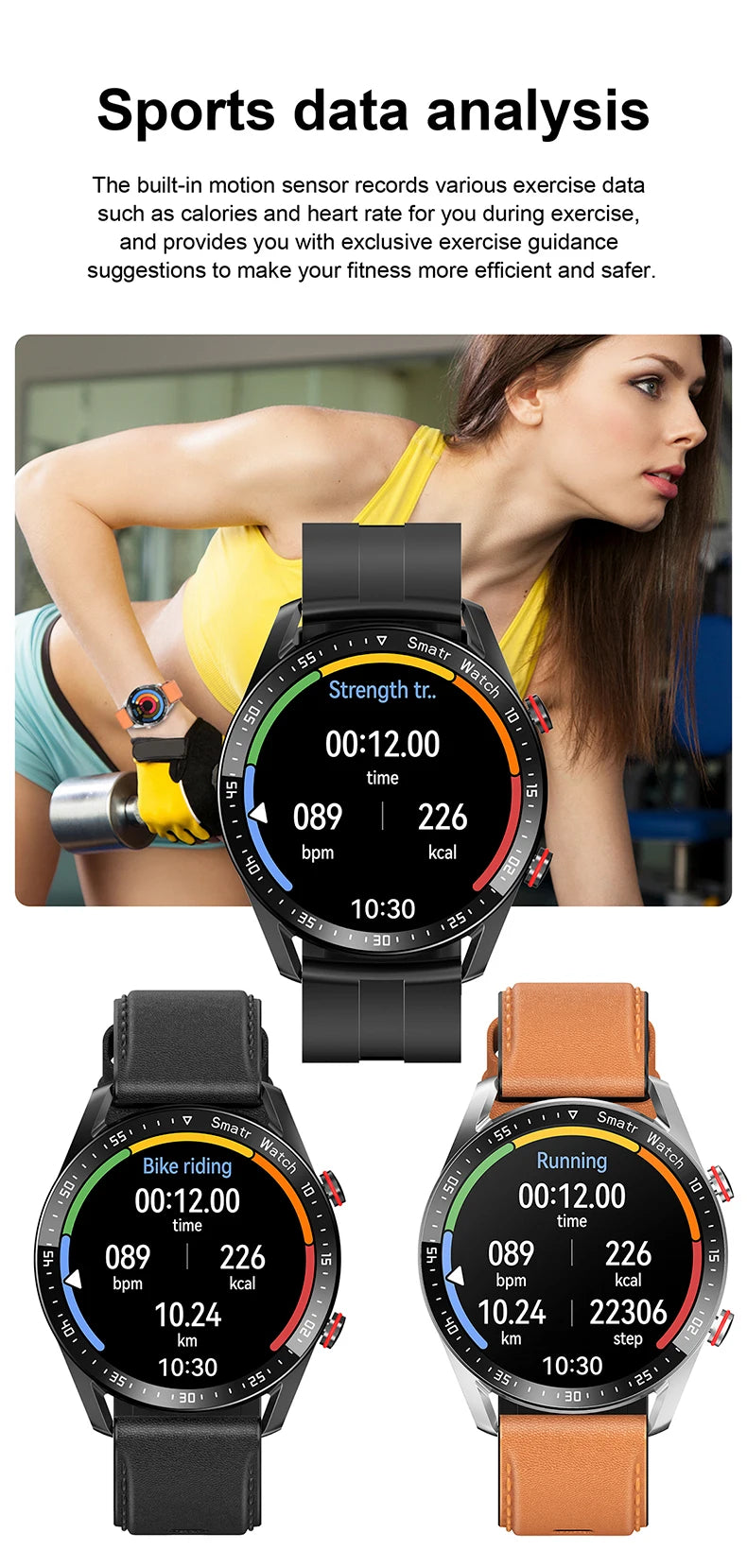 Smartwatch Premium 2025 – Resistente à Água, Fitness Tracker e Chamadas (Compatível com Android e iOS)