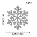 Kit - 12 Flocos de Neve com Glitter 10cm – Enfeites de Natal para Árvore, Festas e Ano Novo