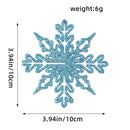 Kit - 12 Flocos de Neve com Glitter 10cm – Enfeites de Natal para Árvore, Festas e Ano Novo