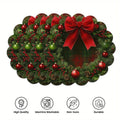 Kit 4 Jogos Americanos Redondos Natalinos – Ondas Circulares | Antiderrapante, Resistente ao Calor | Decoração para Mesa de Natal e Festas
