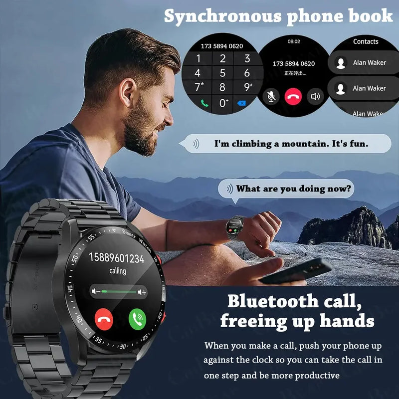 Smartwatch Premium 2025 – Resistente à Água, Fitness Tracker e Chamadas (Compatível com Android e iOS)