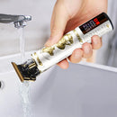 Máquina Profissional Corta Cabelo e Barba - Metal com Visor LCD