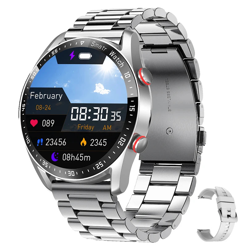 Smartwatch Premium 2025 – Resistente à Água, Fitness Tracker e Chamadas (Compatível com Android e iOS)