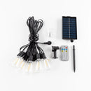 Cordão de Lâmpadas LED G40 – Solar + USB, Resistente à Água e Estiloso