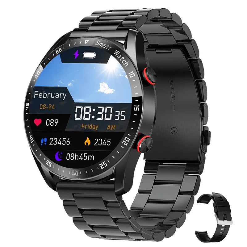 Smartwatch Premium 2025 – Resistente à Água, Fitness Tracker e Chamadas (Compatível com Android e iOS)