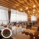 Kit 4 Jogos Americanos Redondos Natalinos – Ondas Circulares | Antiderrapante, Resistente ao Calor | Decoração para Mesa de Natal e Festas