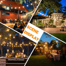 Cordão de Lâmpadas LED G40 – Solar + USB, Resistente à Água e Estiloso