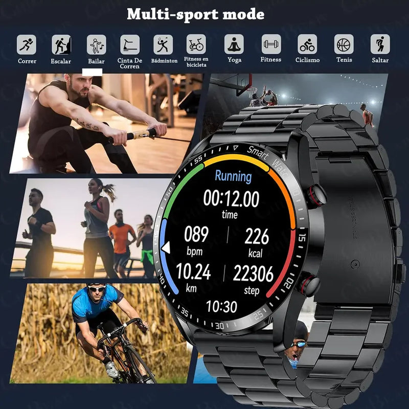 Smartwatch Premium 2025 – Resistente à Água, Fitness Tracker e Chamadas (Compatível com Android e iOS)